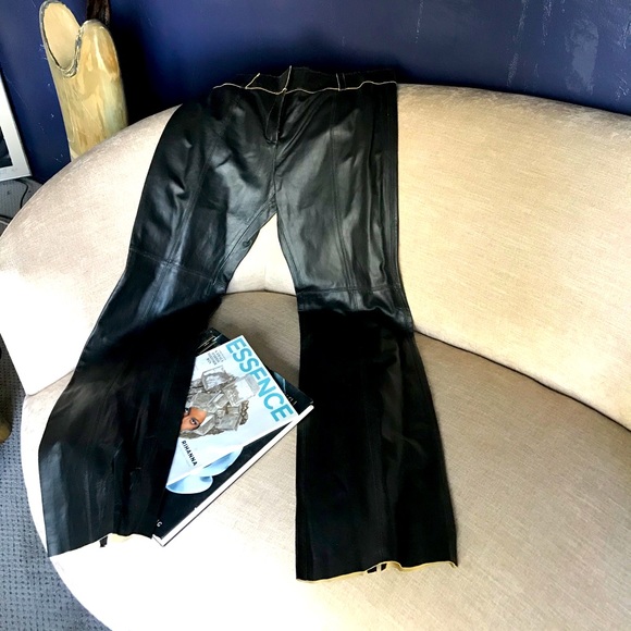 Vintage - Black Leather Pants - Picture 1 of 1